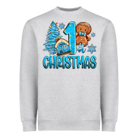 Heather Grey 1st christmas gingerbread boy Heavyweight Sweatshirt - Zillion Design Studio