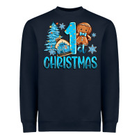 Navy 1st christmas gingerbread boy Heavyweight Sweatshirt - Zillion Design Studio