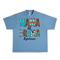 Pebble Blue mama of drama girl mom Urban Heavy Tee - texasbilliewilder