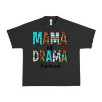 Pigment Black mama of drama girl mom Urban Heavy Tee - texasbilliewilder