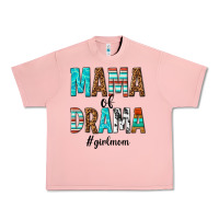 Salmon mama of drama girl mom Urban Heavy Tee - texasbilliewilder