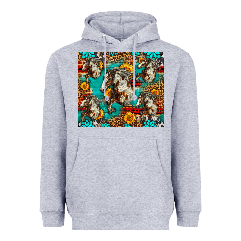 Mustang Horse Western Heavyweight Hoodie by LillyAllenDesigns | Teevron