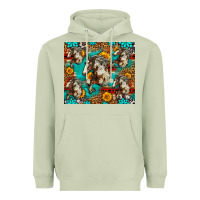 Matcha mustang horse western Heavyweight Hoodie - LillyAllenDesigns