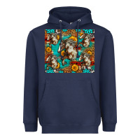 Navy mustang horse western Heavyweight Hoodie - LillyAllenDesigns