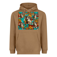 Toasted Coconut mustang horse western Heavyweight Hoodie - LillyAllenDesigns