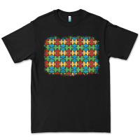 Black autism awareness background Premium Tee - Artiststas