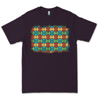 Plum autism awareness background Premium Tee - Artiststas