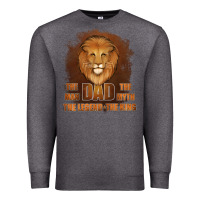 Charcoal Heather Dad The Man Leather Background Premium Sweatshirt - Jasminsmagicworld