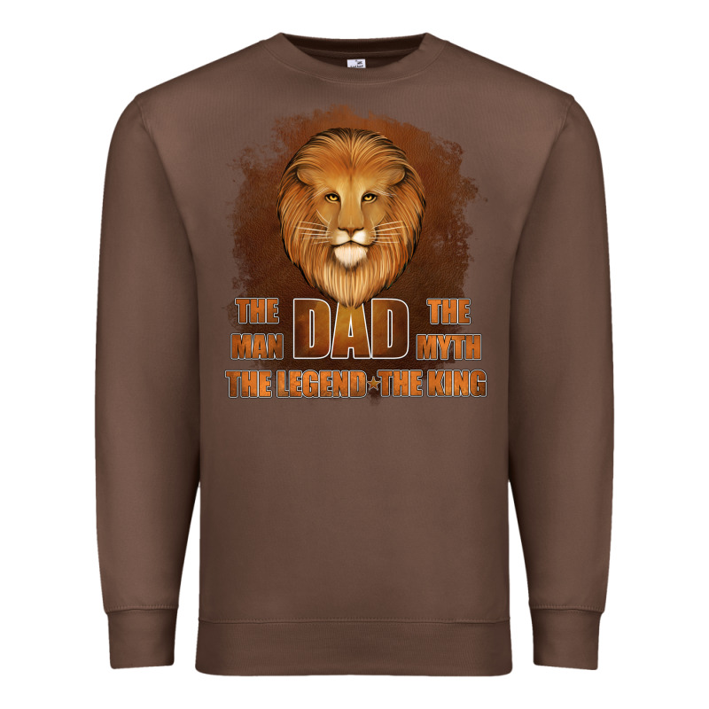 Dad The Man Leather Background Premium Sweatshirt by Jasminsmagicworld | Teevron