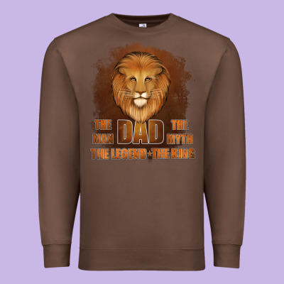 Dad The Man Leather Background Premium Sweatshirt Designed By Jasminsmagicworld