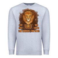 Heather Grey Dad The Man Leather Background Premium Sweatshirt - Jasminsmagicworld