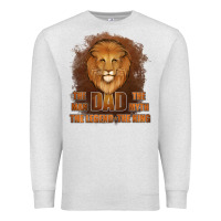 Oatmeal Heather Dad The Man Leather Background Premium Sweatshirt - Jasminsmagicworld