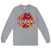 Heather Grey mama lighting bolt Long Sleeve Tee - RacoonDesign