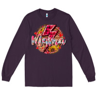 Plum mama lighting bolt Long Sleeve Tee - RacoonDesign