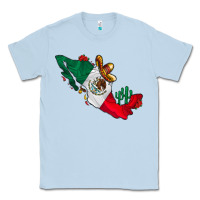 Dusty Blue mexico Classic Tee - CowhideDigitalArt
