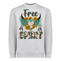 Heather Grey western boho free spirit Heavyweight Sweatshirt - texasbilliewilder