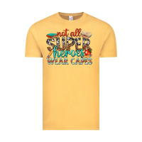 Vintage Mustard not all superheroes wear capes with books Vintage Tee - texasbilliewilder