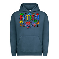 Pigment Midnight Navy autism sister Urban Hoodie - Artiststas