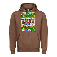 Chestnut Christmas jolly teacher Zipper Hoodie - Artiststas