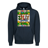 Navy Christmas jolly teacher Zipper Hoodie - Artiststas