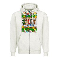Oatmeal Heather Christmas jolly teacher Zipper Hoodie - Artiststas
