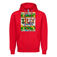 Red Christmas jolly teacher Zipper Hoodie - Artiststas