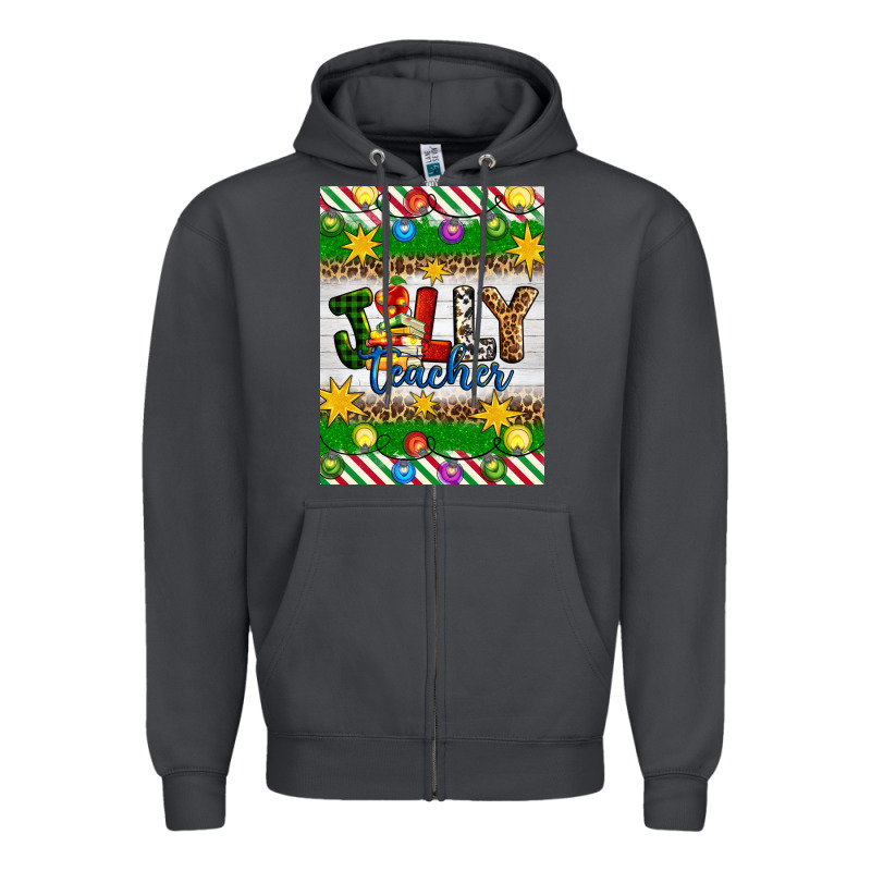 Christmas Jolly Teacher Zipper Hoodie by Artiststas | Teevron