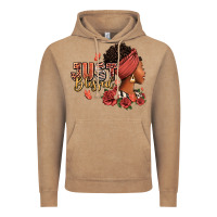 Vintage Coffee Just blessed afro woman with roses Vintage Hoodie - RanaPortraitStore