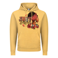 Vintage Mustard Just blessed afro woman with roses Vintage Hoodie - RanaPortraitStore