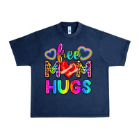 Navy free mom hugs Urban Heavy Tee - Zillion Design Studio