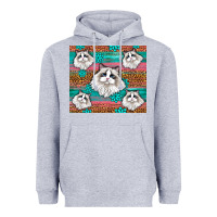 Heather Grey Western Ragdoll Cat Heavyweight Hoodie - LillyAllenDesigns