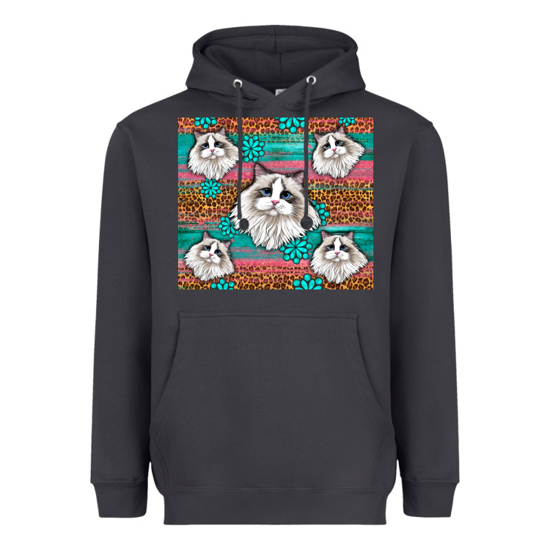 Western Ragdoll Cat Heavyweight Hoodie by LillyAllenDesigns | Teevron