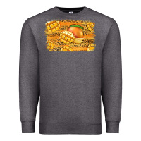 Charcoal Heather Mango Background Premium Sweatshirt - Jasminsmagicworld