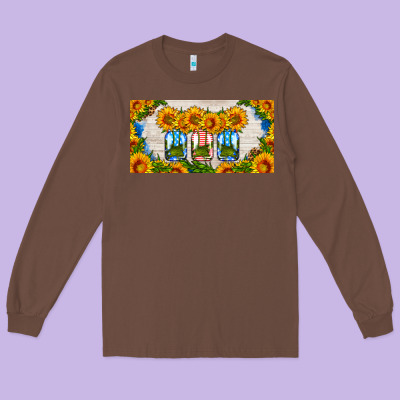 American Mason Jar Sunflower License Plate Long Sleeve Tee Designed By Hra Design Shop