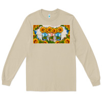 Mushroom american mason jar sunflower license plate Long Sleeve Tee - HRA Design Shop