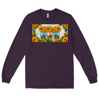 Plum american mason jar sunflower license plate Long Sleeve Tee - HRA Design Shop