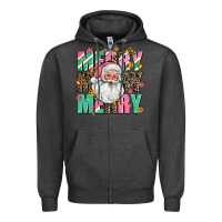 Charcoal Heather merry merry merry Zipper Hoodie - AdoDesignShop