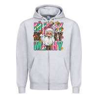 Heather Grey merry merry merry Zipper Hoodie - AdoDesignShop