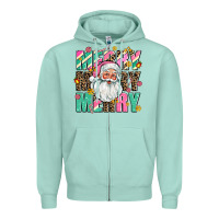 Seafoam merry merry merry Zipper Hoodie - AdoDesignShop