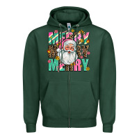 Sports Green merry merry merry Zipper Hoodie - AdoDesignShop