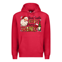 Cardinal dear santa just bring wine Premium Hoodie - MaliasSmallBusiness