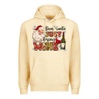 Pina Colada dear santa just bring wine Premium Hoodie - MaliasSmallBusiness