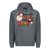 Rock dear santa just bring wine Premium Hoodie - MaliasSmallBusiness