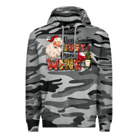 Slate Camo dear santa just bring wine Premium Hoodie - MaliasSmallBusiness