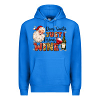 True Royal dear santa just bring wine Premium Hoodie - MaliasSmallBusiness
