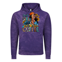 Cloud Purple Just a girl who loves coffee Vintage Hoodie - RanaPortraitStore