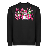 Black pink christmas let it snow Heavyweight Sweatshirt - Zillion Design Studio