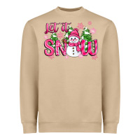 Mushroom pink christmas let it snow Heavyweight Sweatshirt - Zillion Design Studio