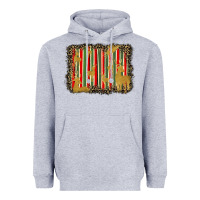 Heather Grey christmas reindeers leopard background Heavyweight Hoodie - BarkalooDesign
