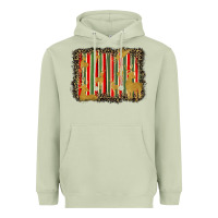 Matcha christmas reindeers leopard background Heavyweight Hoodie - BarkalooDesign